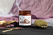 Halloween Candle Mockup Label fall, an Advertising Mockup by PawMockups (Thumbnail 5 of 10)