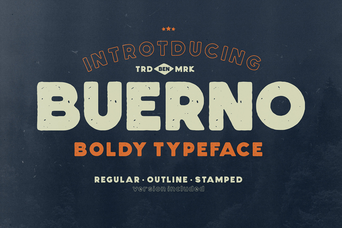 Buerno- Boldy Typeface, a Handwritten Font by Bentype Studio (Photo 1 of 7)