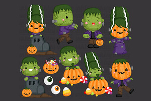 Frankenstein Halloween Clipart