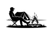 Outdoor Camping Silhouette Set, an Object Graphic by yasushie (Thumbnail 6 of 7)