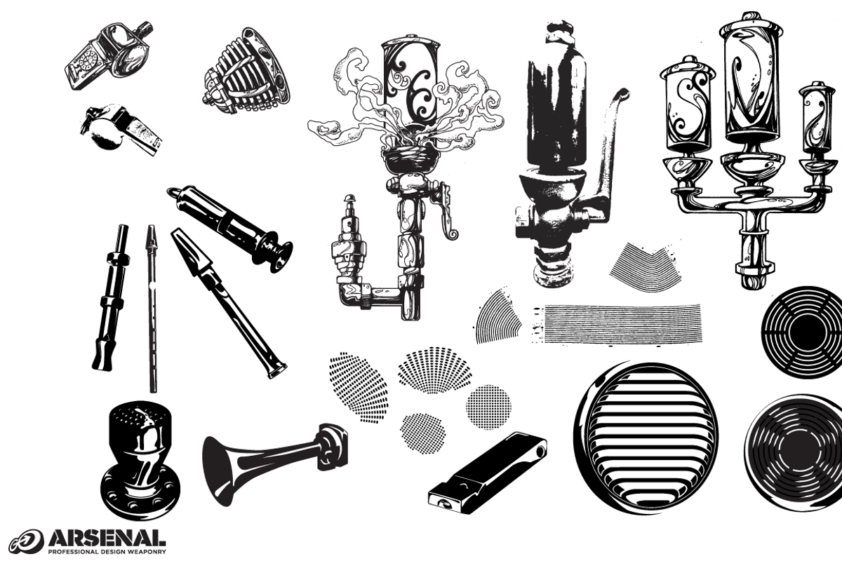 Whistles & Vents Vector Pack, an Illustration by Go Media's Arsenal