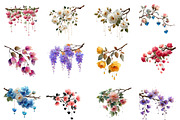 Hanging Rose Strings Sublimation, an Illustration by Designworld (Thumbnail 5 of 8)