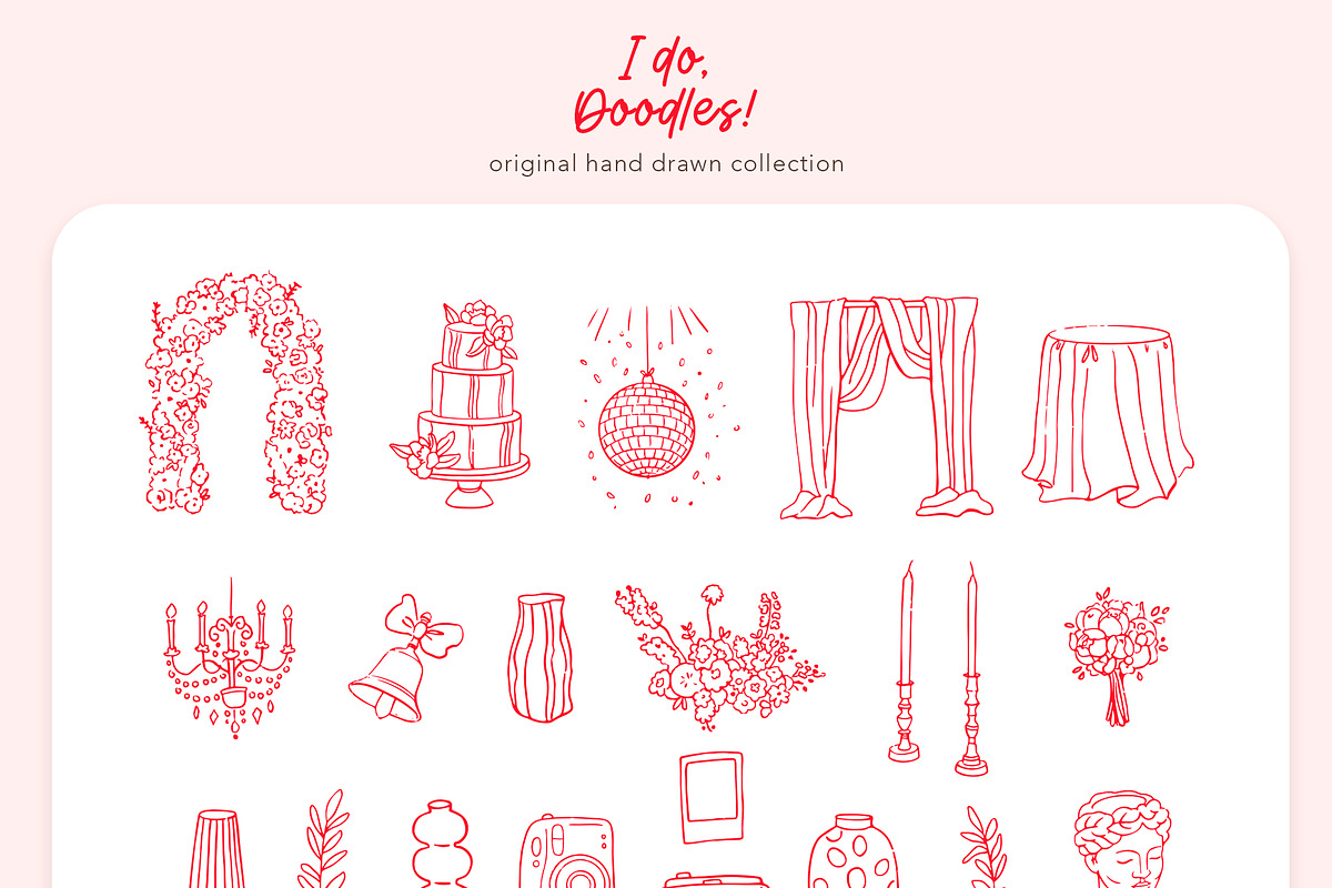 I Do, Doodles! Wedding Clipart Pack, a Decorative Illustration by Volha Studio (Photo 3 of 9)
