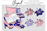 navy pink fashion clipart high heels, an Illustration by Personal Epiphany (Thumbnail 2 of 5)