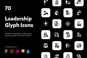 Leadership Glyph Icons, a Solid Icon by Brickclay (Thumbnail 1 of 7)