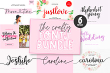 6 in 1 Crafty fonts bundle