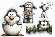Spring Peeking Animals Clipart Bundl, an Illustration by Libby Wishes (Thumbnail 4 of 4)