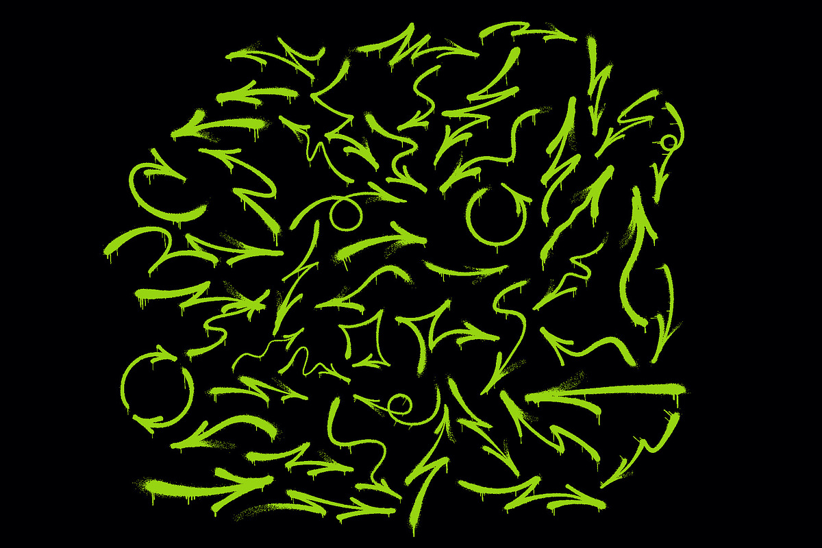 50 Graffiti Arrows With Drips, an Object Graphic by HipFonts (Photo 3 of 3)