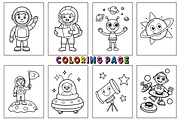 Space & Astronaut Coloring Pages, an Arts & Entertainment Photo by Wow Magic (Thumbnail 2 of 3)