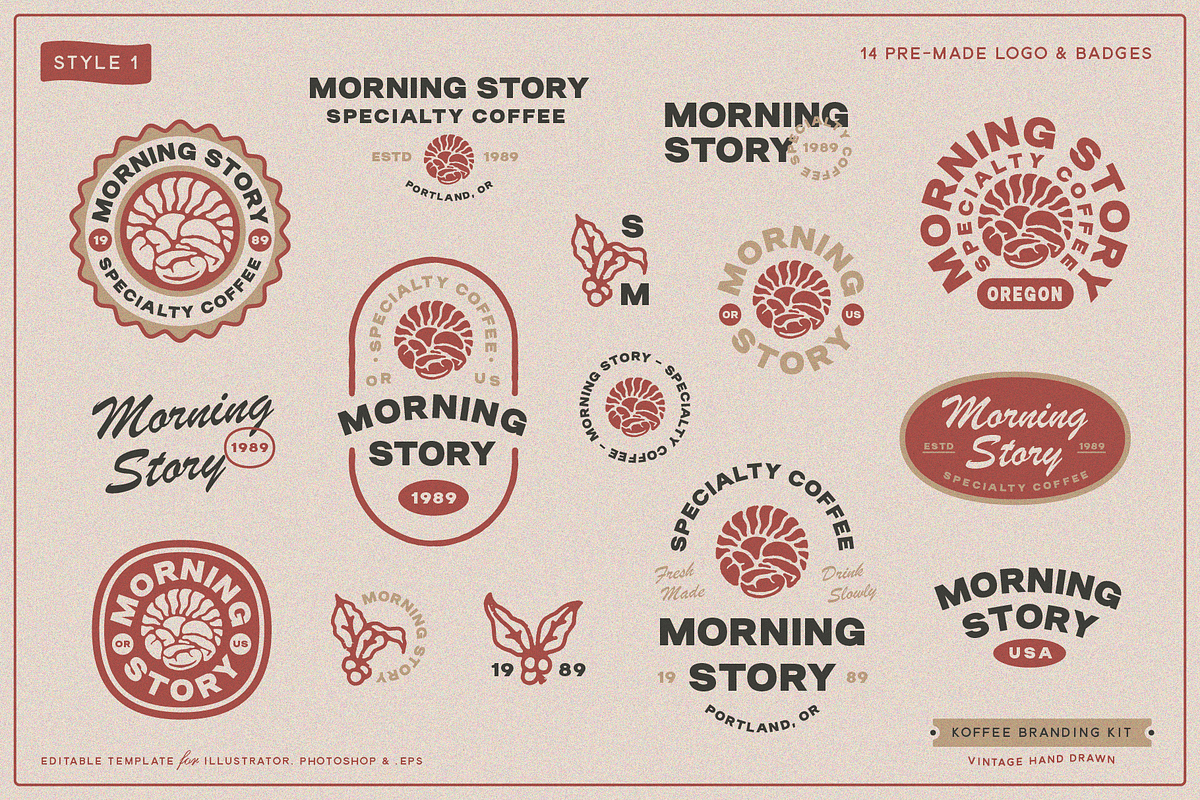 Koffee Branding Kit, a Branding & Logo Template by Refolve Design (Photo 2 of 30)