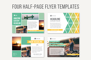 Four Half-Page Flyer Templates