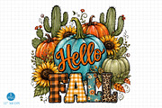 Hello Fall Png Sublimation Design, a Seasonal Illustration by Libby Wishes (Thumbnail 1 of 4)