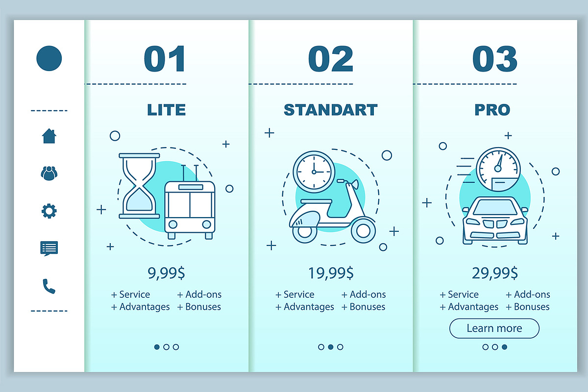 Subscription fees mobile app pages, an App Template by IMG Visuals