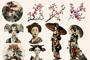 SURREAL EDO PERIOD CLIPART PACK, a Person Illustration by Daring Digies (Thumbnail 7 of 9)