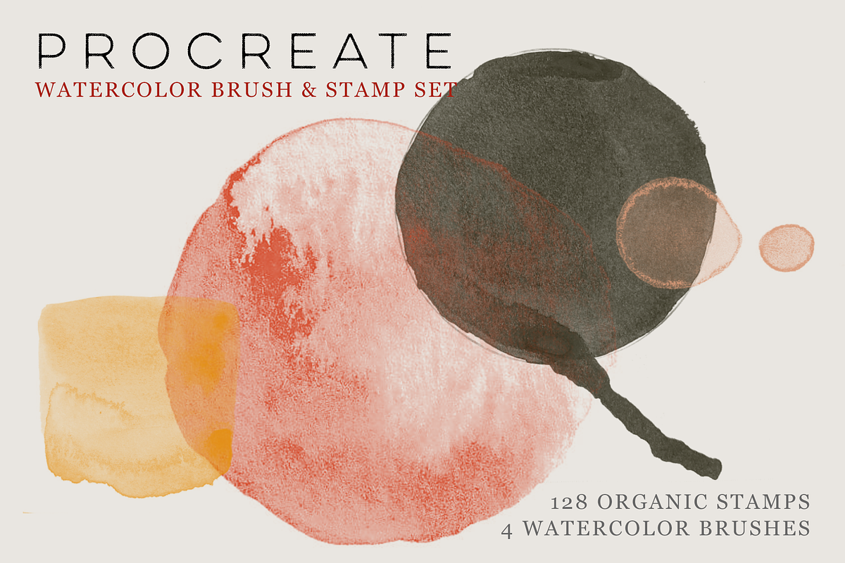 Procreate Watercolor Brush & Stamps, a Brush Add-On by CC CREATIVE CO (Photo 6 of 21)
