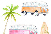 Watercolor surf clipart, an Illustration by Sweet sweet design (Thumbnail 2 of 8)