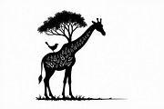 Giraffe Silhouette Vector design, an Illustration by Amazin_art (Thumbnail 21 of 21)