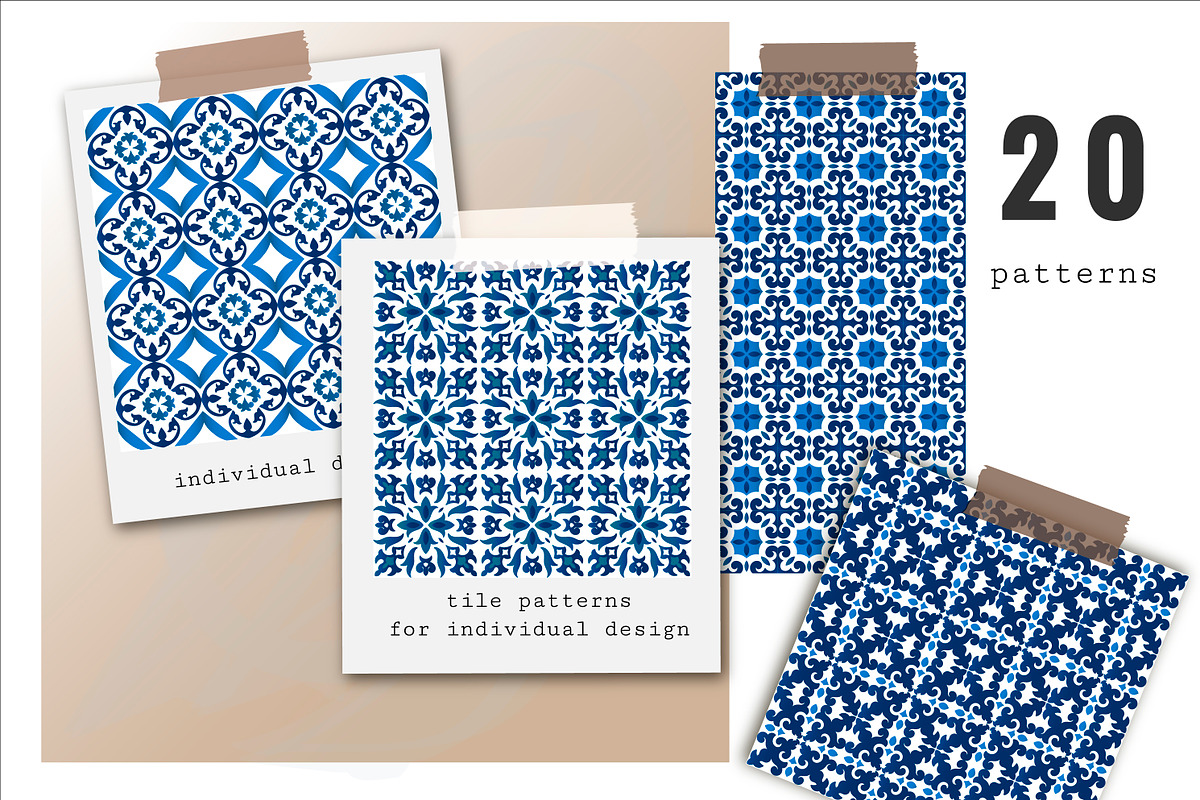 Set of 50 AZULEJO TILES templates, a Pattern Graphic by DeMih (Photo 5 of 8)