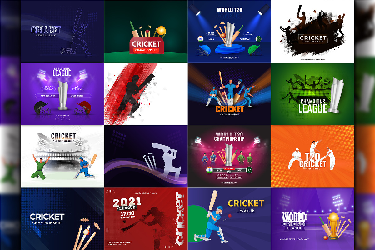 Cricket 2021 Bundle Vol-1, a Sport Illustration by Allies Interactive (Photo 4 of 4)