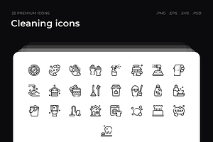 Cleaning icons, an Outline Icon by Wencory