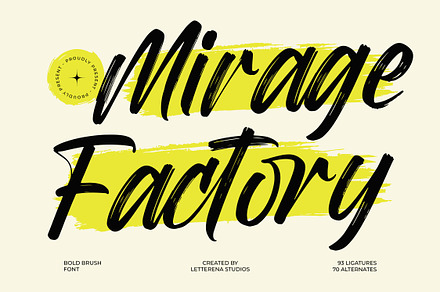 Mirage Factory Bold Brush Font, a Script Font by Letterena Studios Script