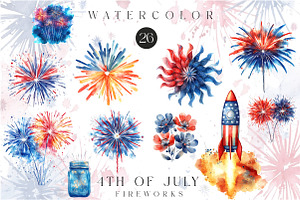 4th of July Fireworks Sublimation, an Illustration by CreationArt
