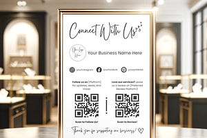 Editable Social Media Sign Template