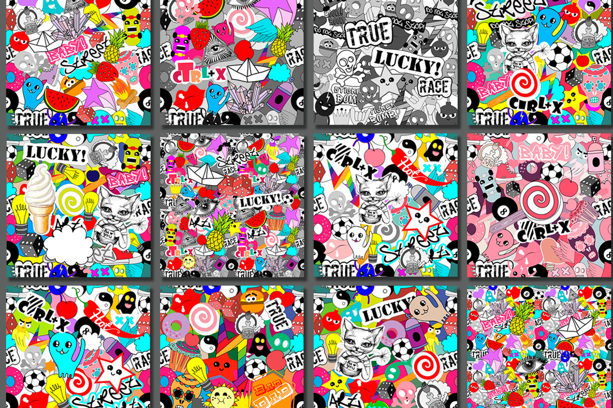 Sticker Bomb Set, a Pattern Graphic by A.Lila (Photo 2 of 4)