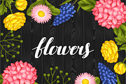 Cards with garden flowers., a Card Template by incomible (Thumbnail 1 of 2)