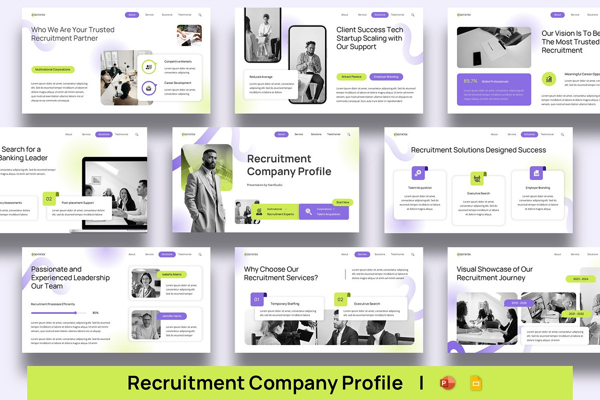 Recruitment Company Profile, a Presentation Template by BumbleGraph Studio (Photo 1 of 5)