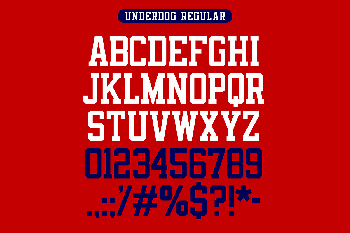 Underdog Typeface, a Font by MightySHORT (Photo 2 of 9)