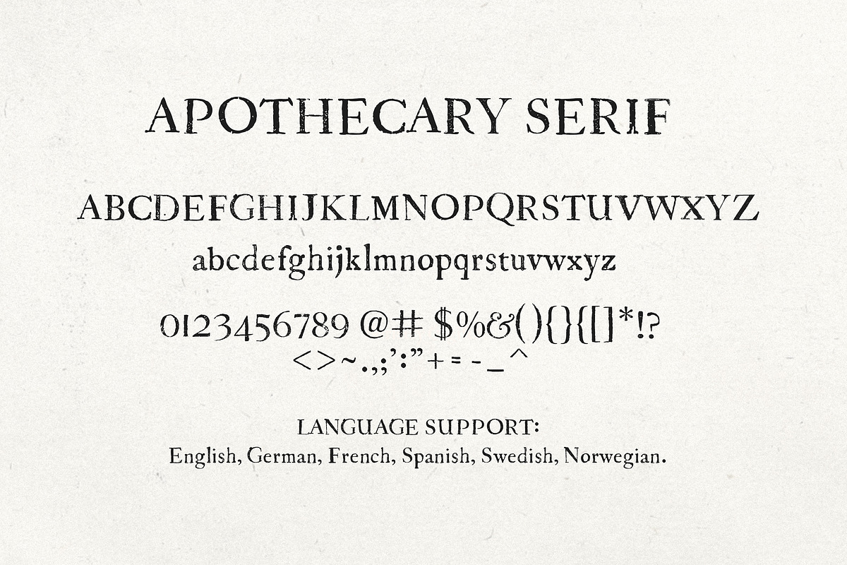 Apothecary Serif, a Serif Font by Nicky Laatz (Photo 11 of 11)