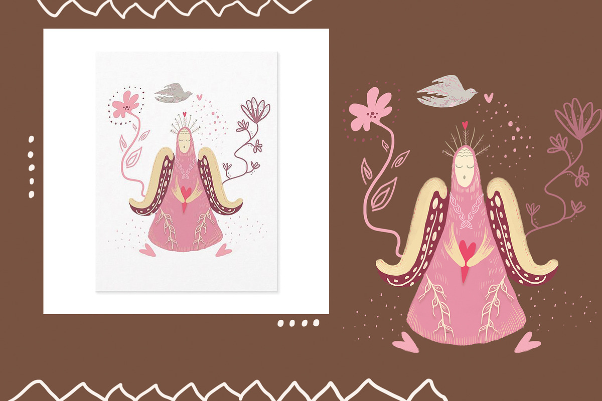 Valentine’s Day Folk Clipart, a Seasonal Illustration by FaliushViktoriaArtist (Photo 11 of 11)