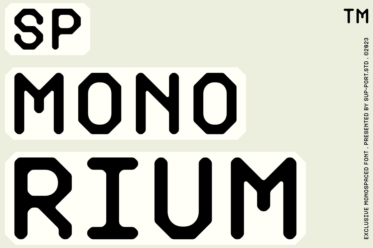 SP MONORIUM MODULAR FONT + DINGBAT, a Sans Serif Font by Sup.Port Studio (Photo 1 of 11)