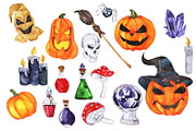 Halloween watercolor set, an Animal Illustration by Watercolor & sketches (Thumbnail 4 of 4)