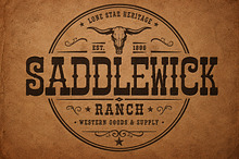 SADDLEWICK — Western Vintage Font