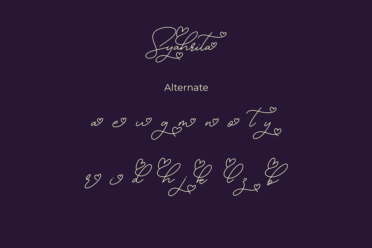 Syahrita Beautiful Romantic Font preview 2
