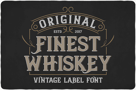 Finest Whiskey Font, a Script Font by Vozzy Vintage Fonts
