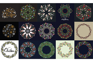 60 Christmas Wreath Vector, an Invitation Template by Noree