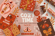 Cozy Time Kit, a Seasonal Illustration by miumiu (Thumbnail 1 of 15)