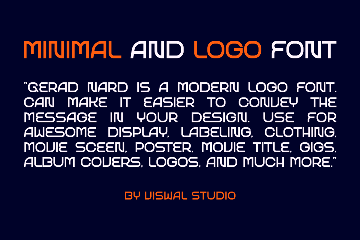 Gerad Nard - Modern Tech Font, a Sans Serif Font by Viswal Studio (Photo 3 of 6)