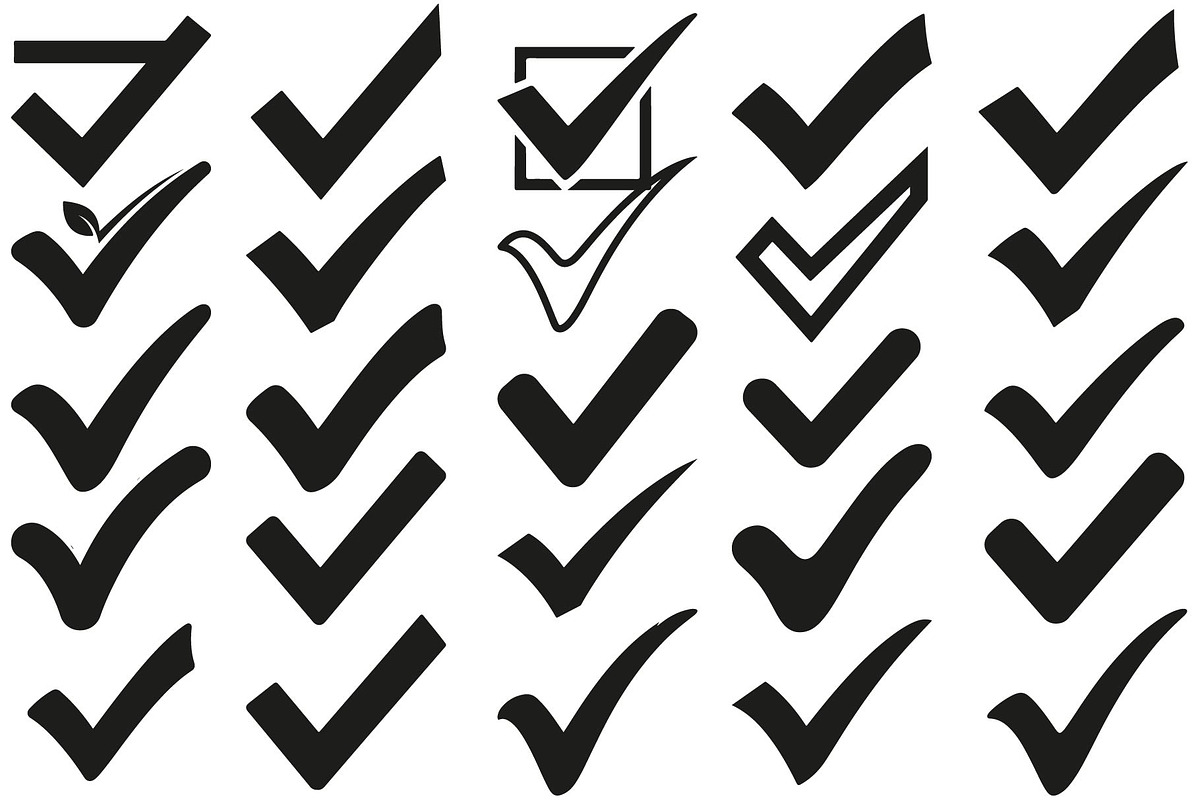 Simple and bold checkmark silhouette, an Illustration by Amazin_art (Photo 1 of 26)
