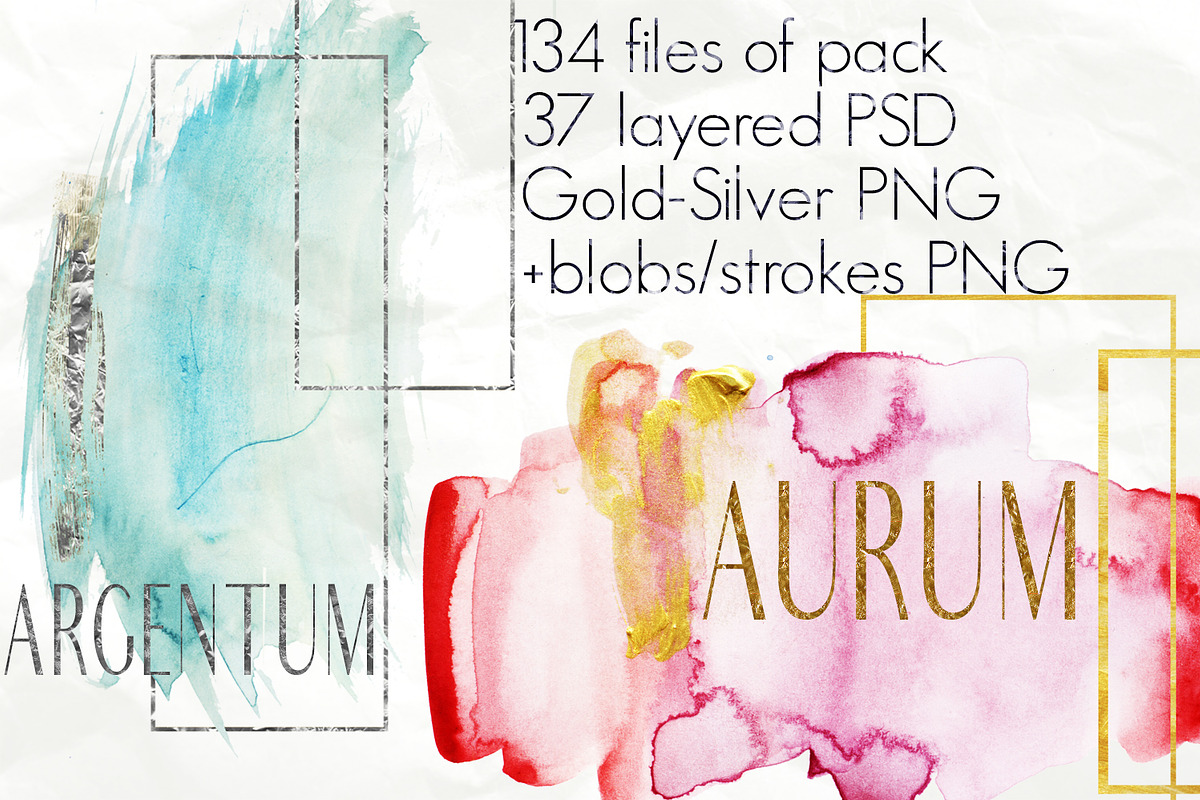 ARGENTUM & AURUM|water & geometric, a Texture Graphic by holaholga (Photo 1 of 6)