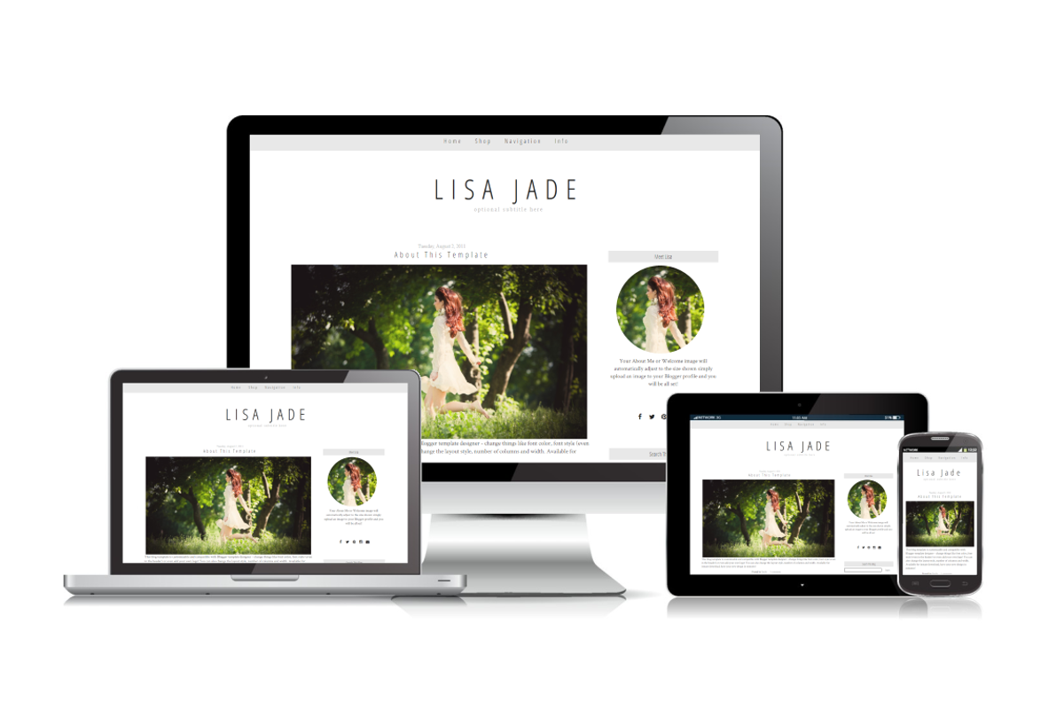 Blogger Template -Simple Grey - Jade, a Templates & Theme by BD Web Studio (Photo 2 of 4)