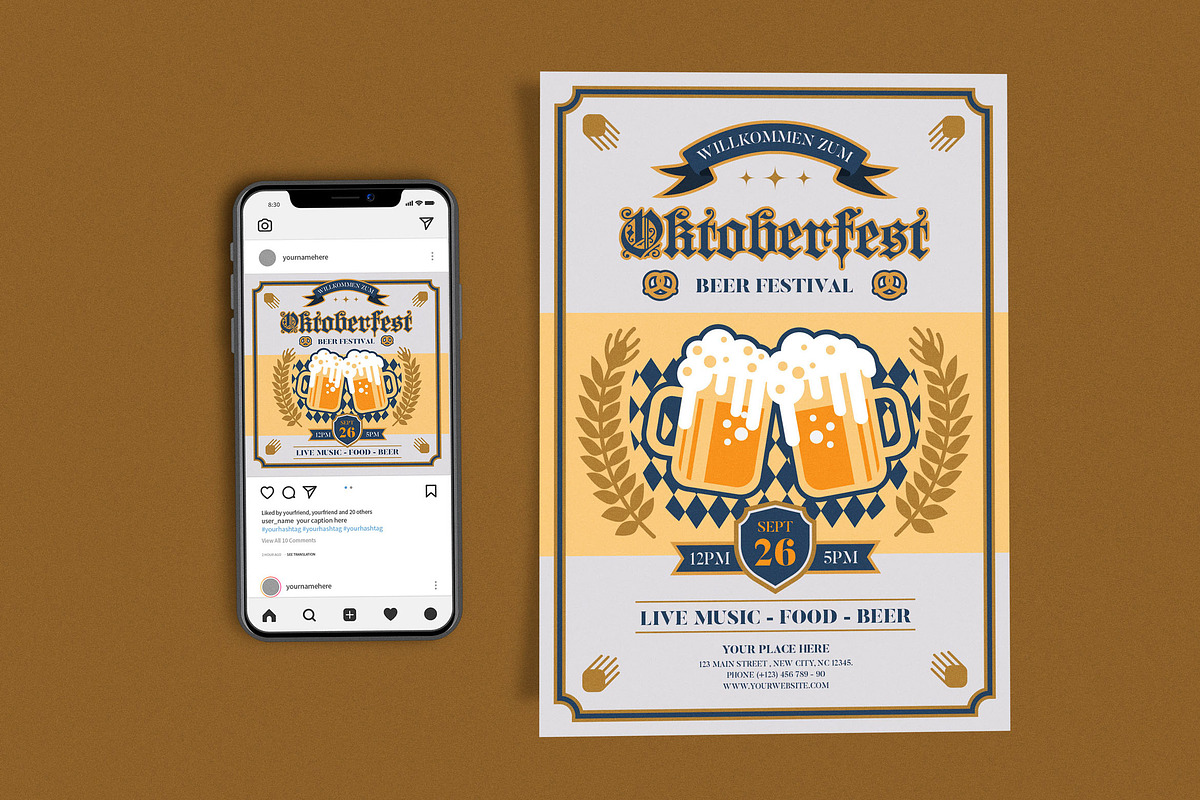 Oktoberfest Beer Yellow, a Flyer Template by Me55enjah Design (Photo 1 of 4)