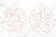 Christmas Ornament SVG Laser Cut, an Object Graphic by Rose Art (Thumbnail 2 of 3)