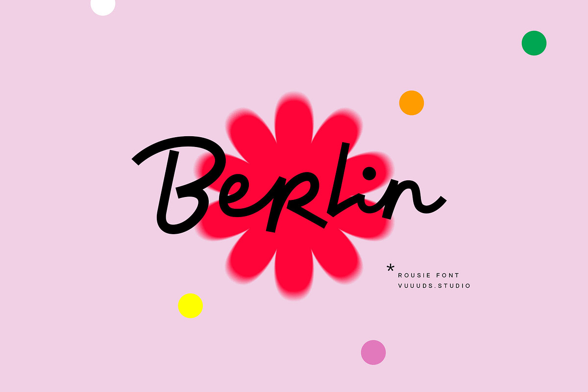 Rousie Font, a Script Font by vuuuds (Photo 3 of 9)