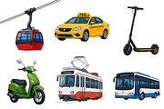 Transport Clipart Illustrations, a Transportation Illustration by Wowly Design (Thumbnail 6 of 15)