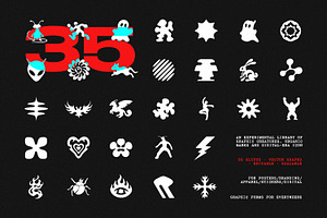 Glyphs. 35 Vector Shapes & Creatures
