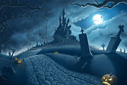 Halloween creepy night, an Illustration by Giordano Aita Graphics (Thumbnail 2 of 2)